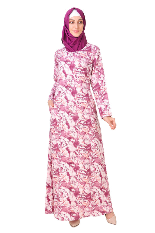 Printed Crepe Abaya AYP-218
