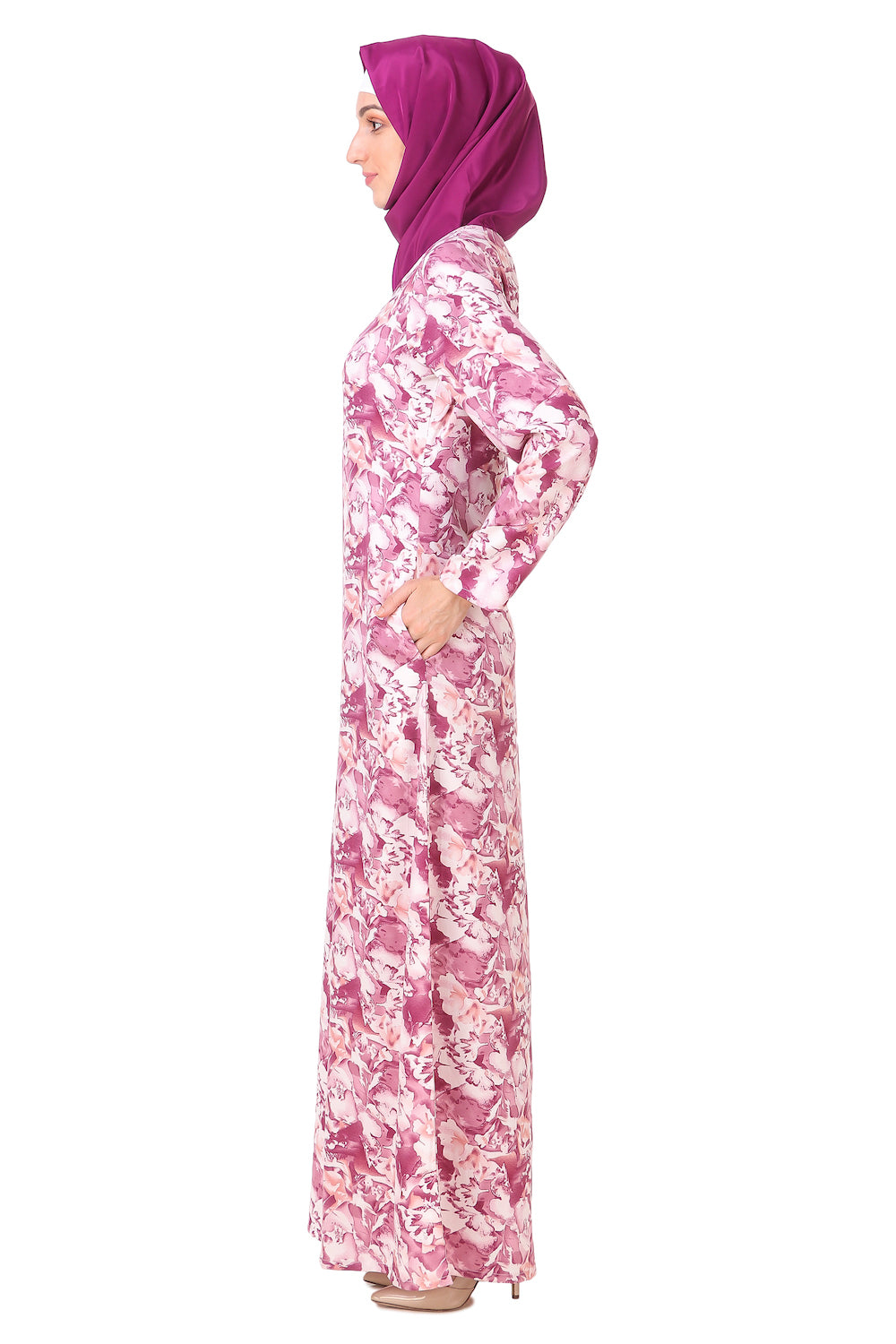 Printed Crepe Abaya AYP-218