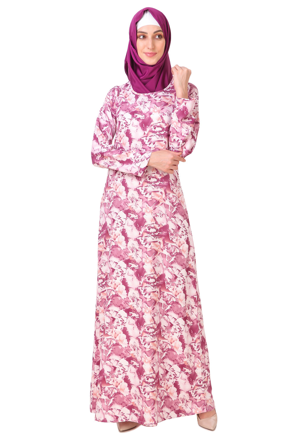 Printed Crepe Abaya AYP-218
