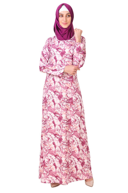 Printed Crepe Abaya AYP-218