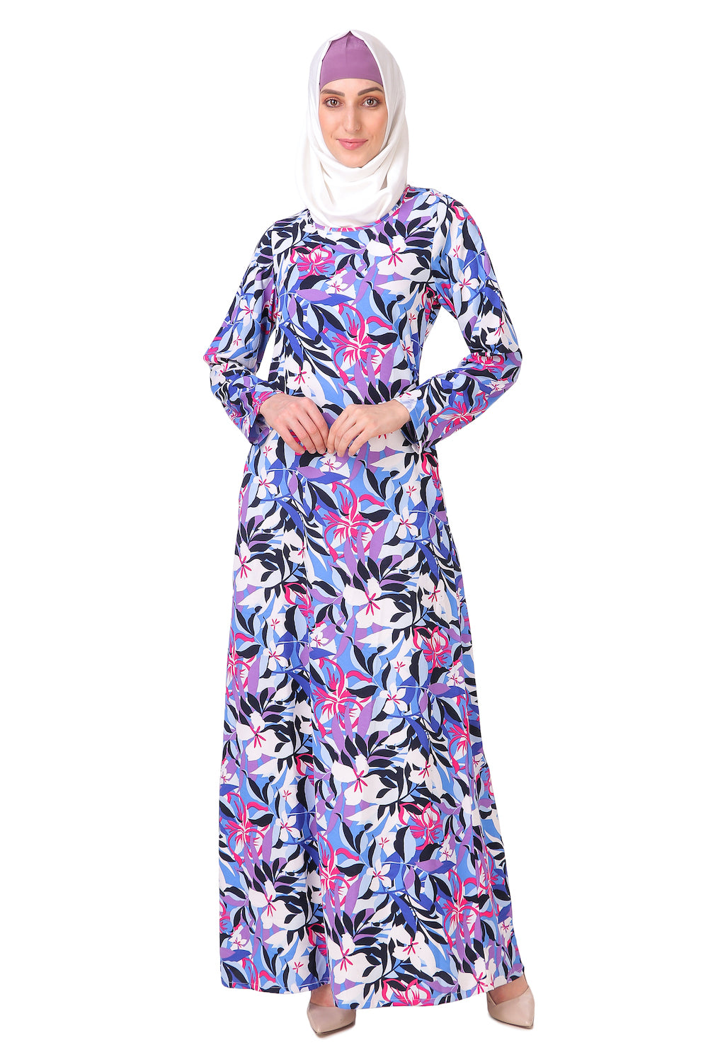 Printed Crepe Abaya AYP-219