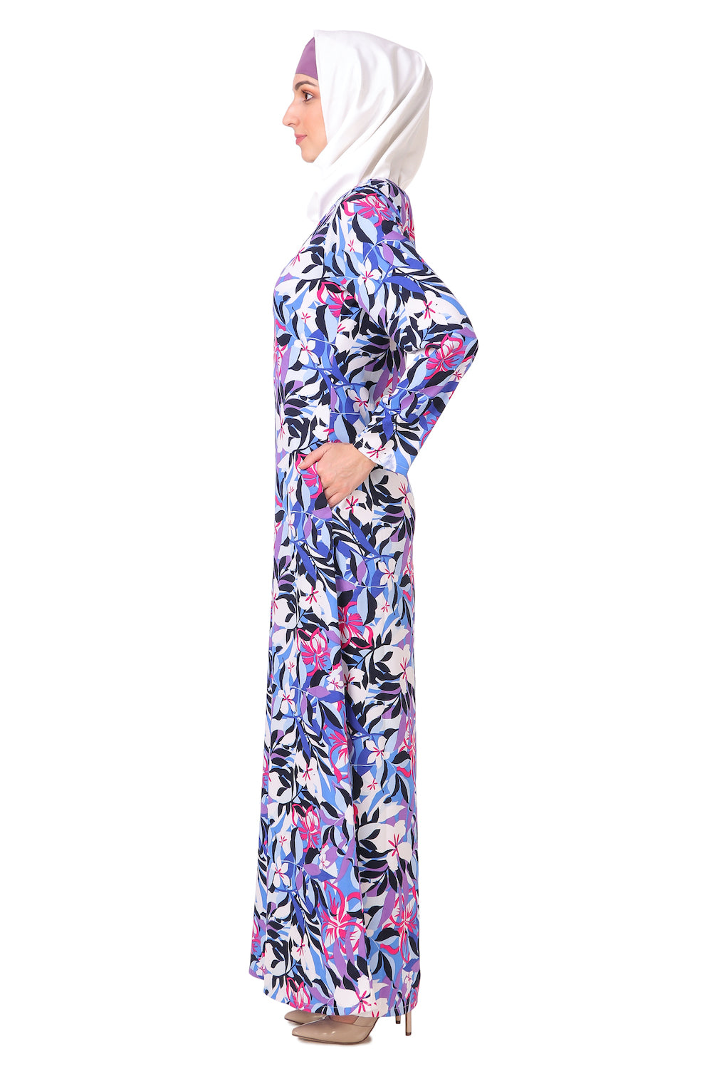Printed Crepe Abaya AYP-219