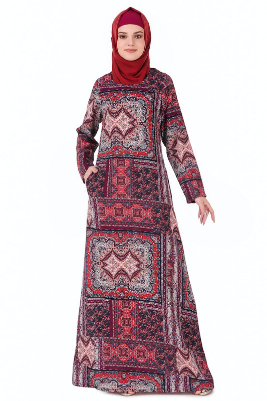 Printed Crepe Abaya AYP-221