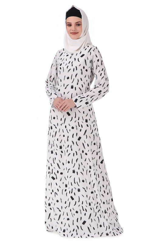 Printed Crepe Abaya AYP-222