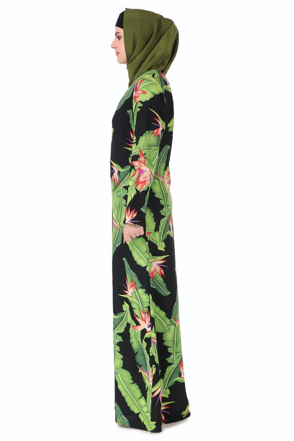 Printed Crepe Abaya AYP-225
