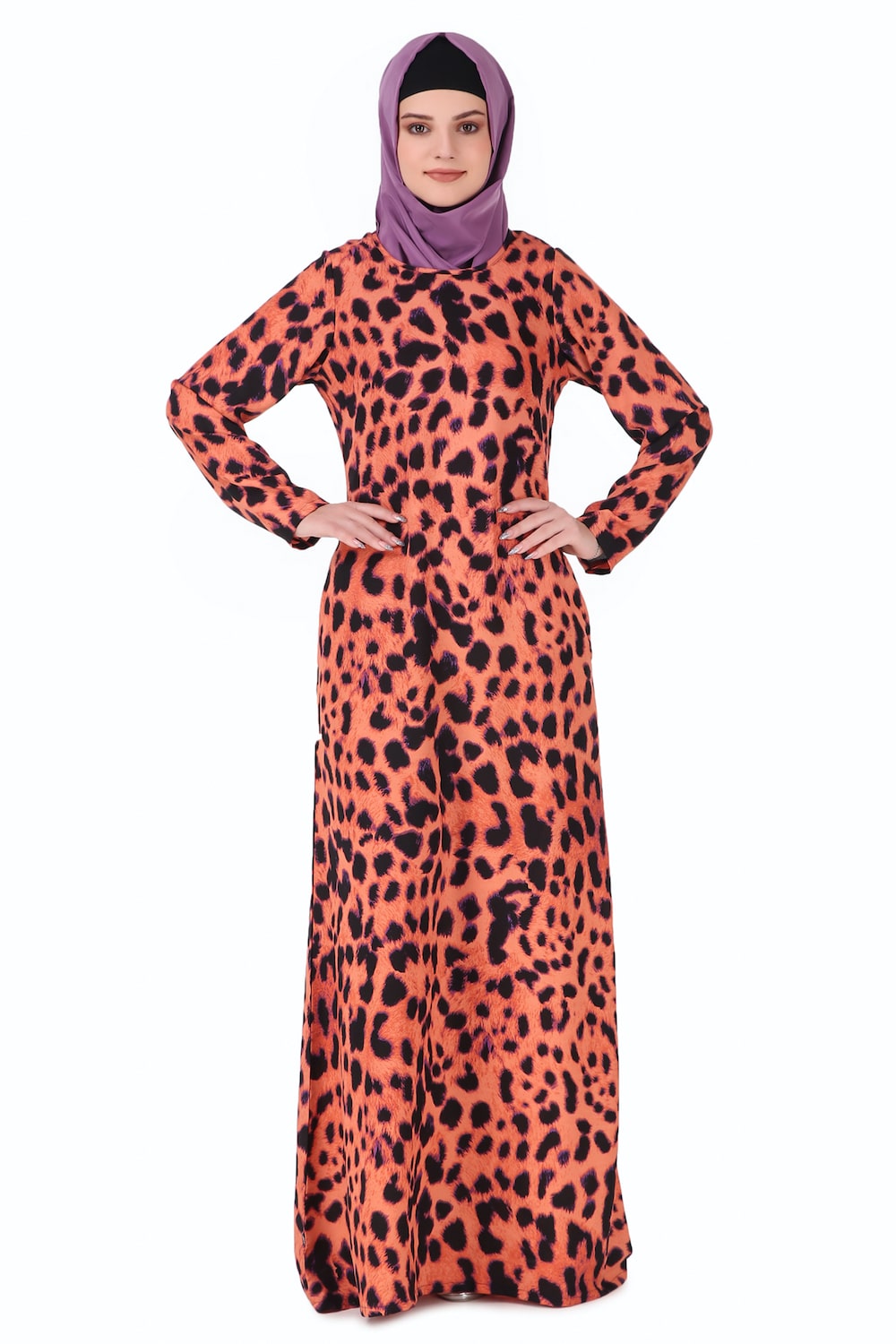Printed Crepe Abaya AYP-227