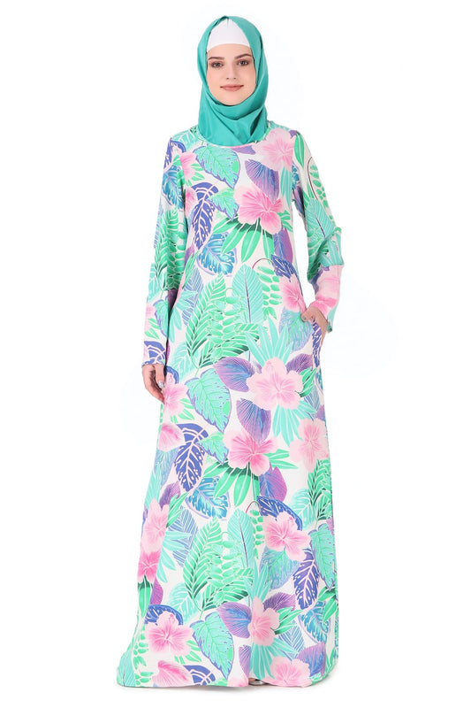Printed Crepe Abaya AYP-228