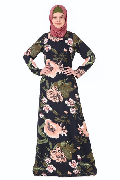 Printed Crepe Abaya AYP-231