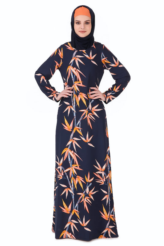 Printed Crepe Abaya AYP-232