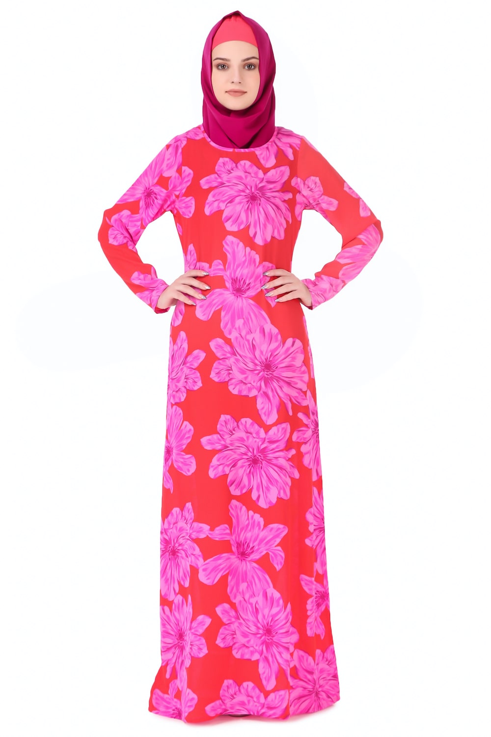 Printed Crepe Abaya AYP-233