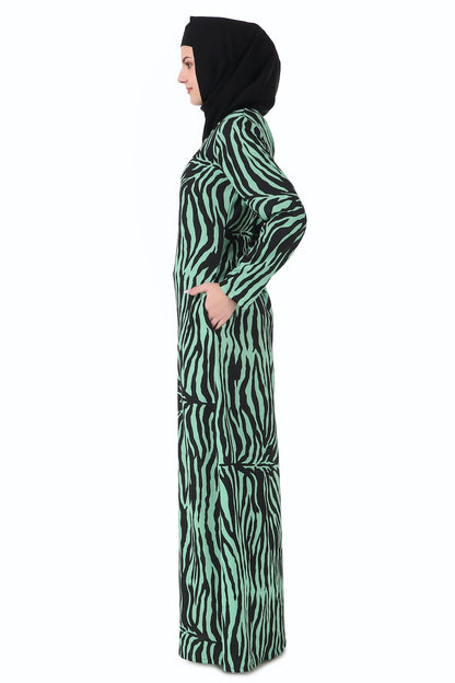 Printed Crepe Abaya AYP-234