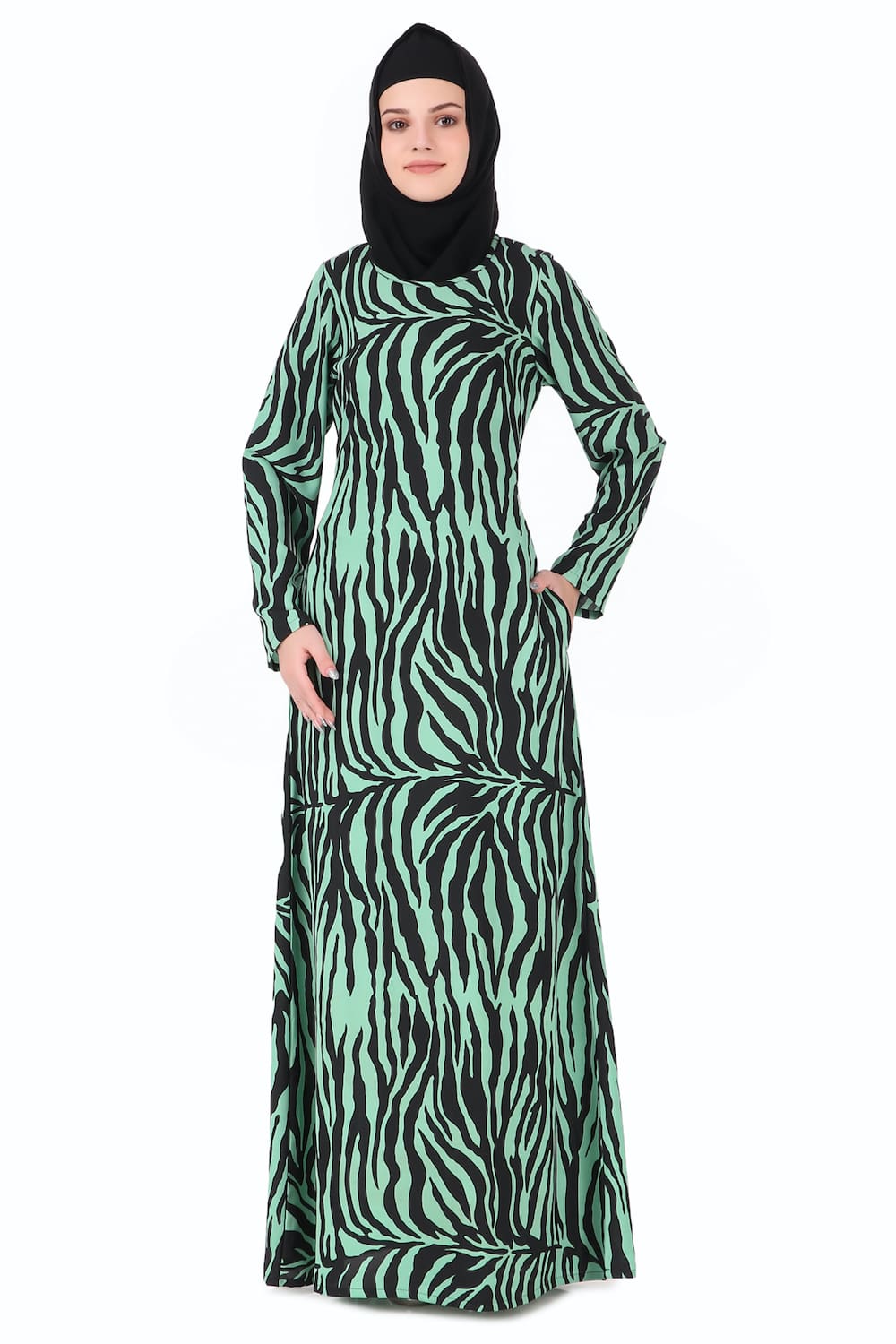 Printed Crepe Abaya AYP-234