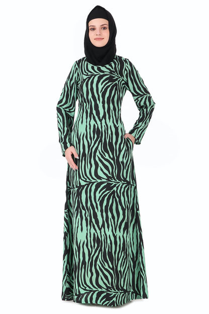 Printed Crepe Abaya AYP-234
