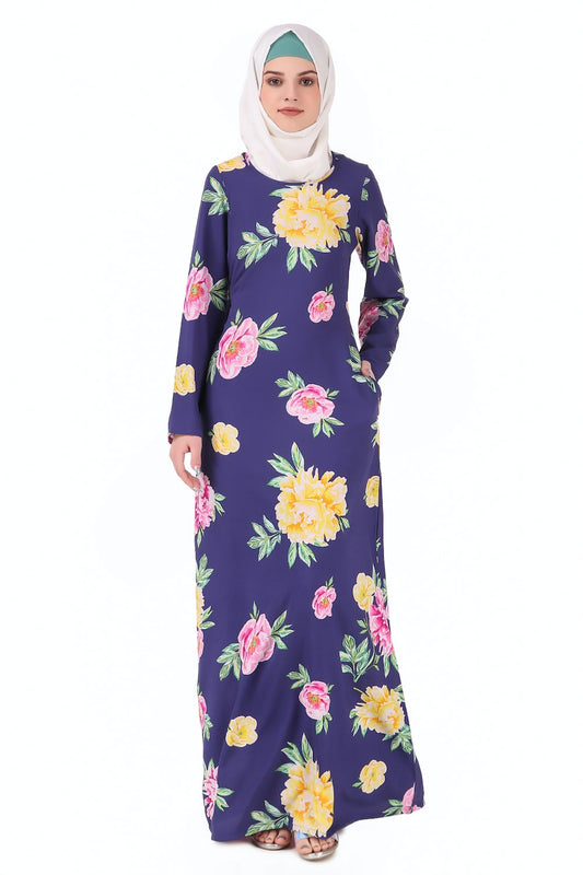 Printed Crepe Abaya AYP-240