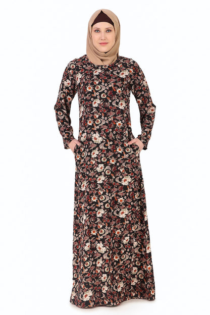 Printed Crepe Abaya AYP-247