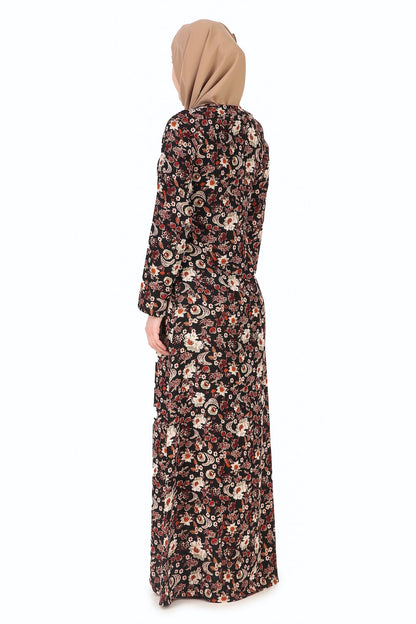 Printed Crepe Abaya AYP-247