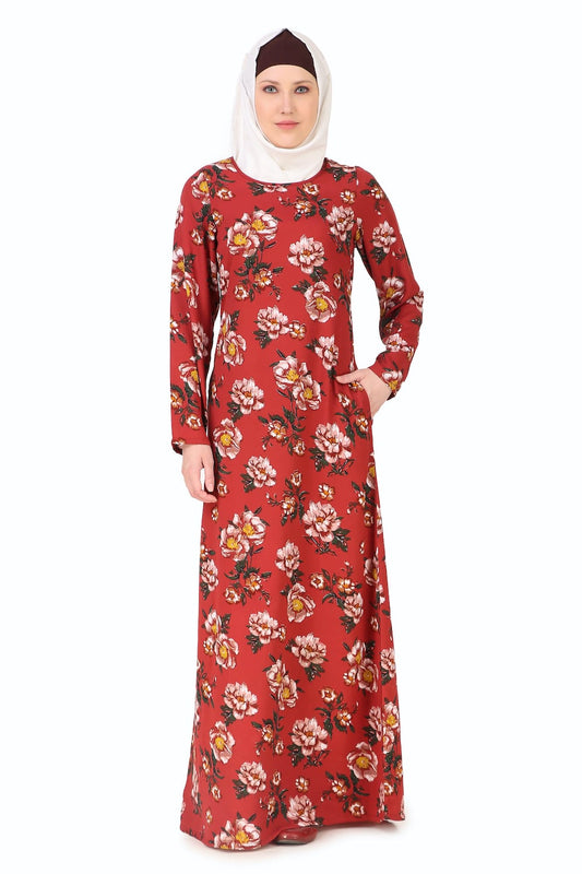 Printed Crepe Abaya AYP-248