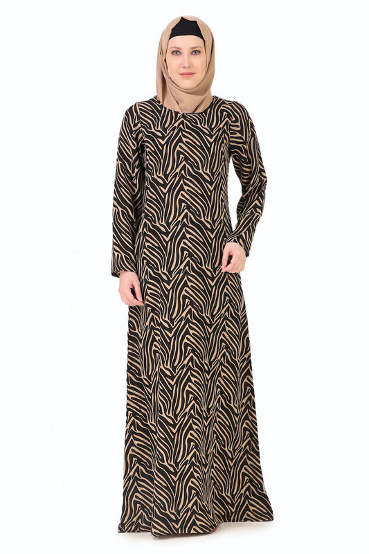 Printed Crepe Abaya AYP-249