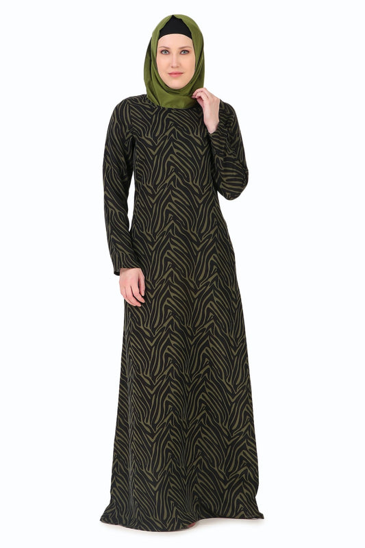 Printed Crepe Abaya AYP-250
