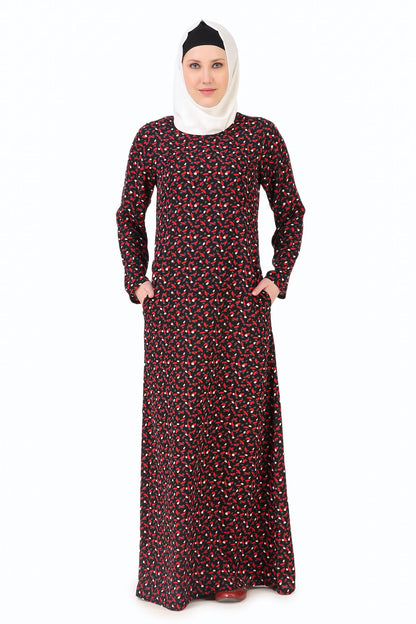 Printed Crepe Abaya AYP-253