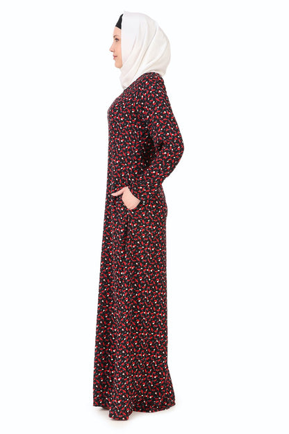 Printed Crepe Abaya AYP-253