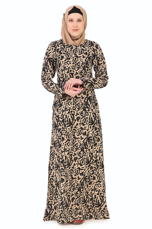 Printed Crepe Abaya AYP-255