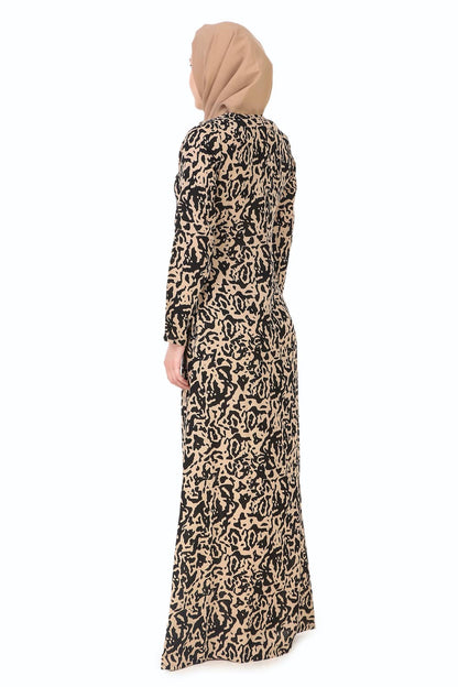 Printed Crepe Abaya AYP-255