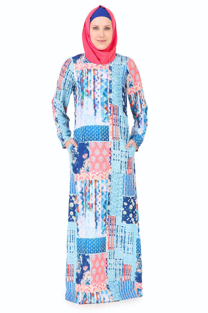 Printed Crepe Abaya AYP-258