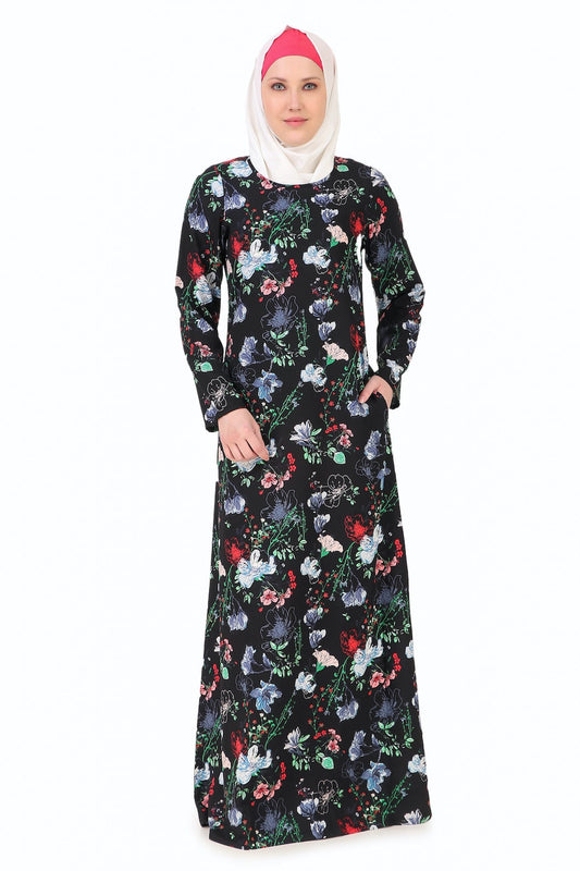 Printed Crepe Abaya AYP-262