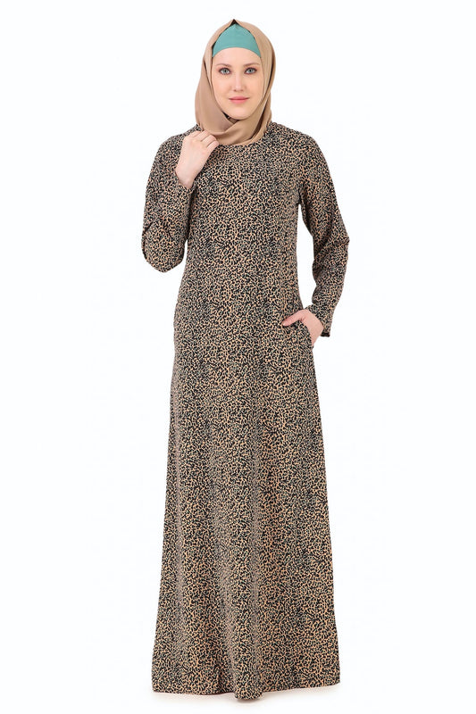 Printed Crepe Abaya AYP-268