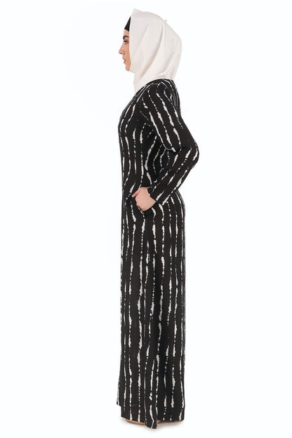 Printed Crepe Abaya AYP-272