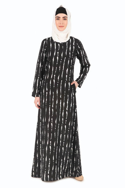Printed Crepe Abaya AYP-272