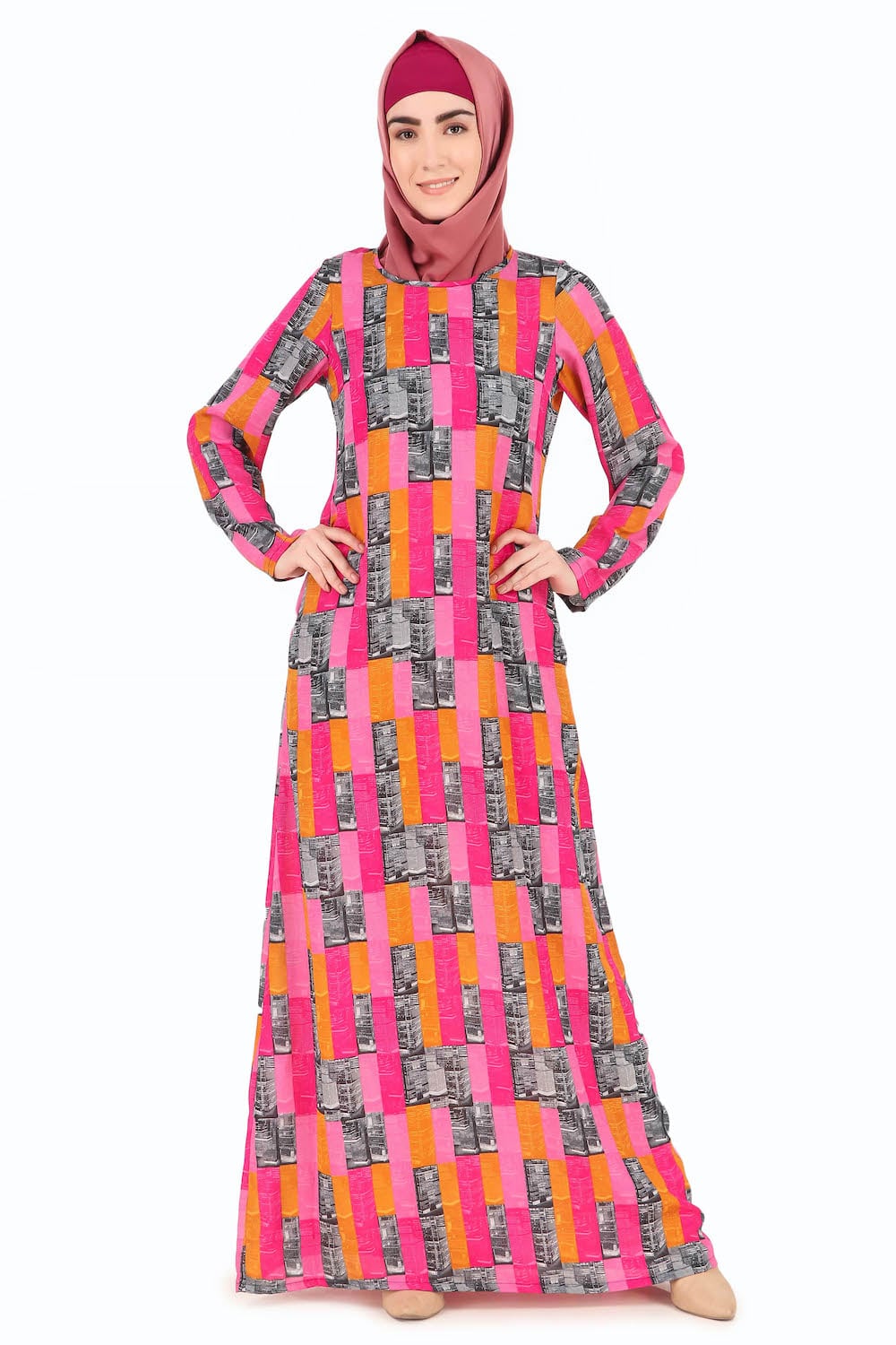 Printed Crepe Abaya AYP-280