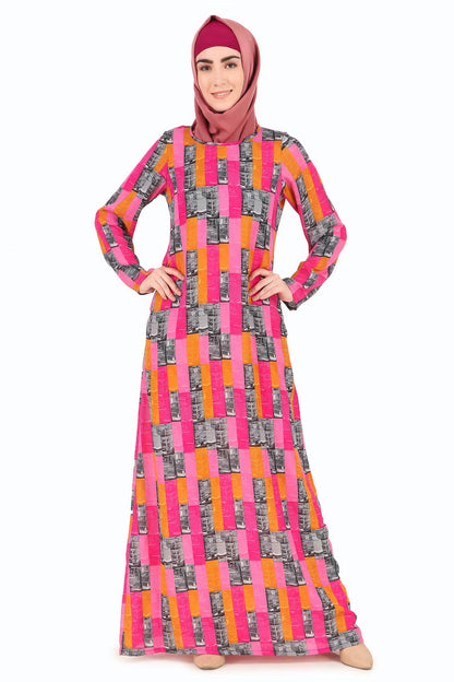 Printed Crepe Abaya AYP-280