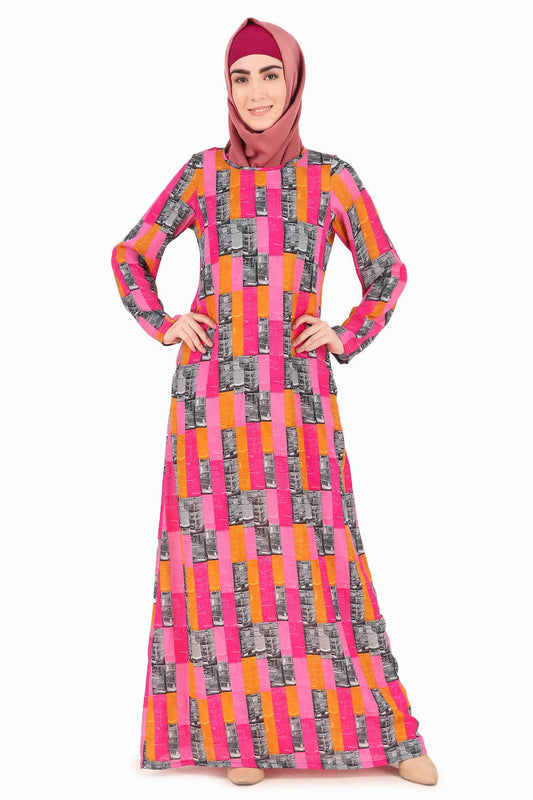 Printed Crepe Abaya AYP-280
