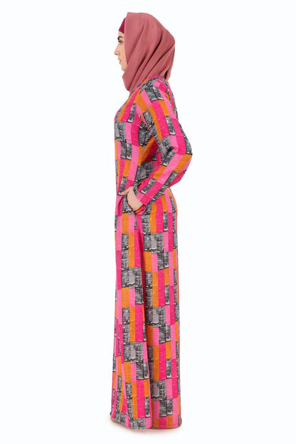 Printed Crepe Abaya AYP-280