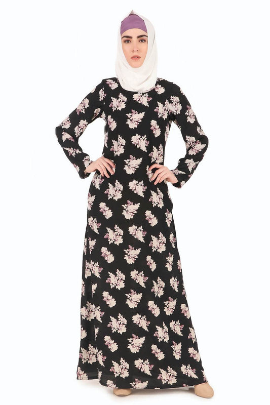 Printed Crepe Abaya AYP-290