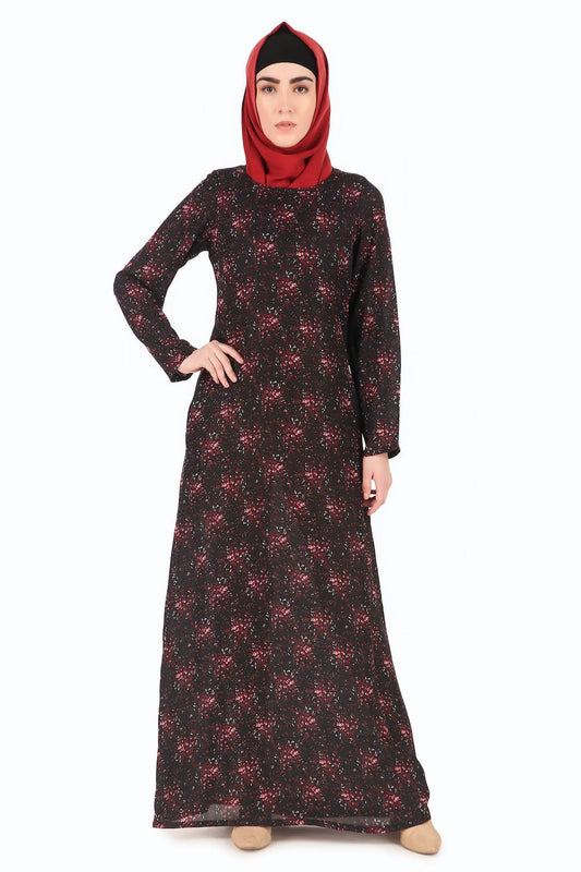 Printed Crepe Abaya AYP-295