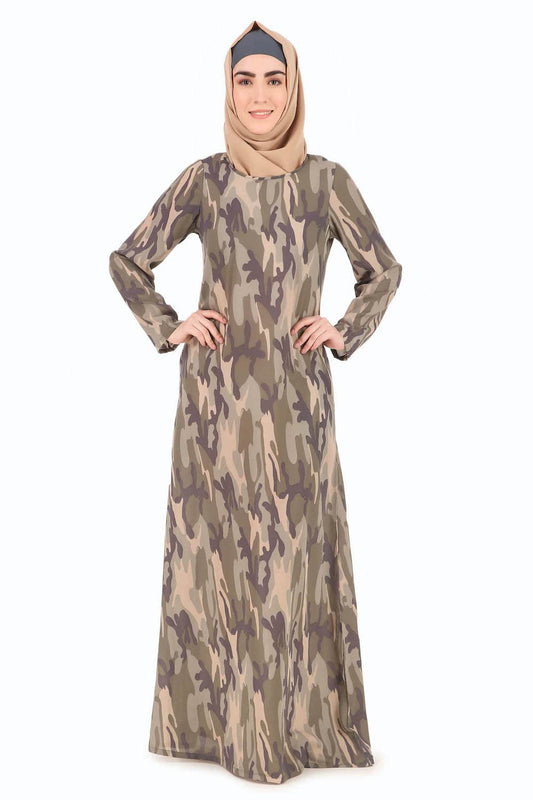 Printed Crepe Abaya AYP-296