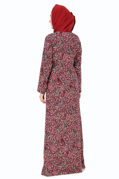 Printed Crepe Abaya AYP-298