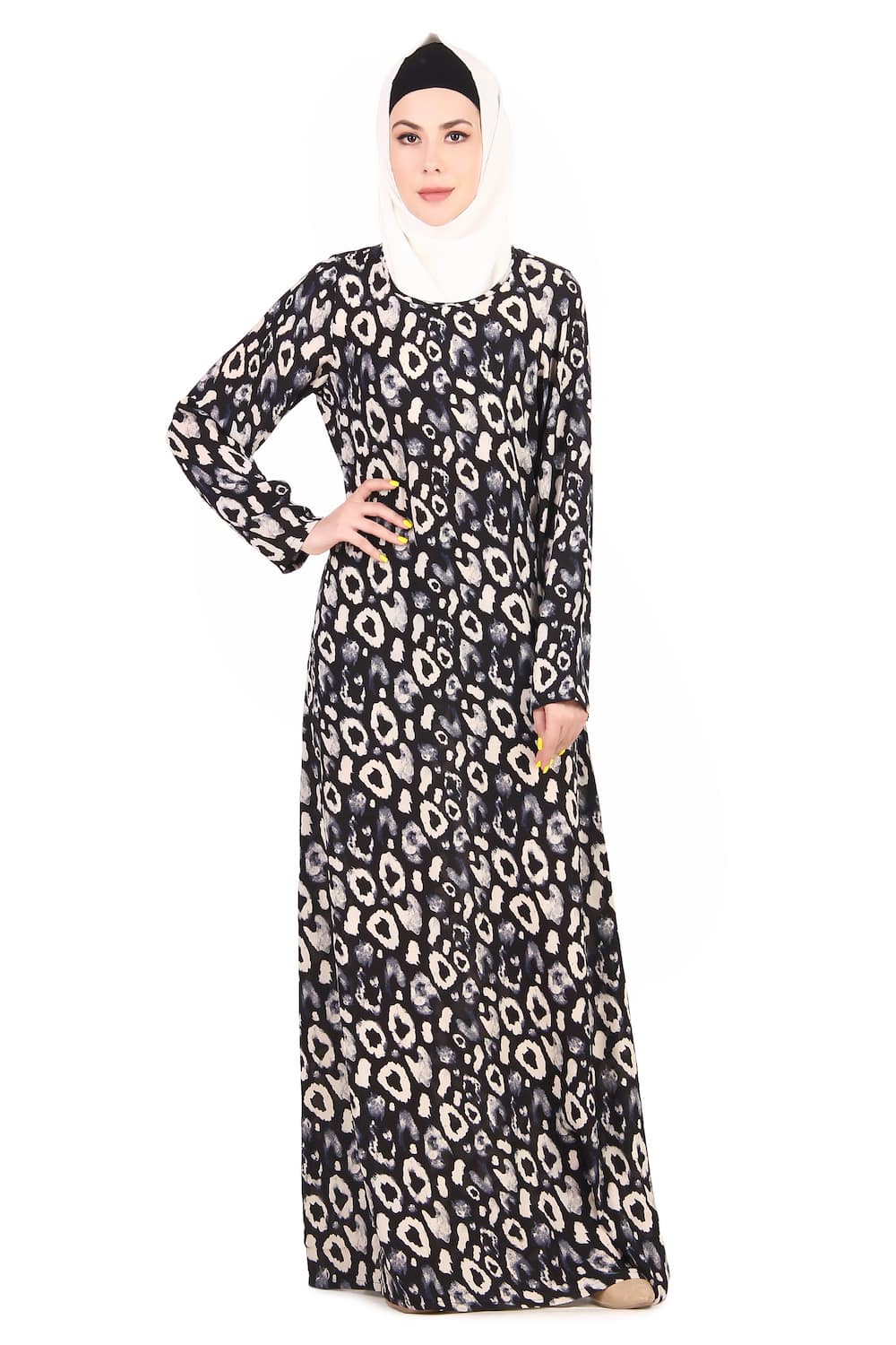 Printed Crepe Abaya AYP-311
