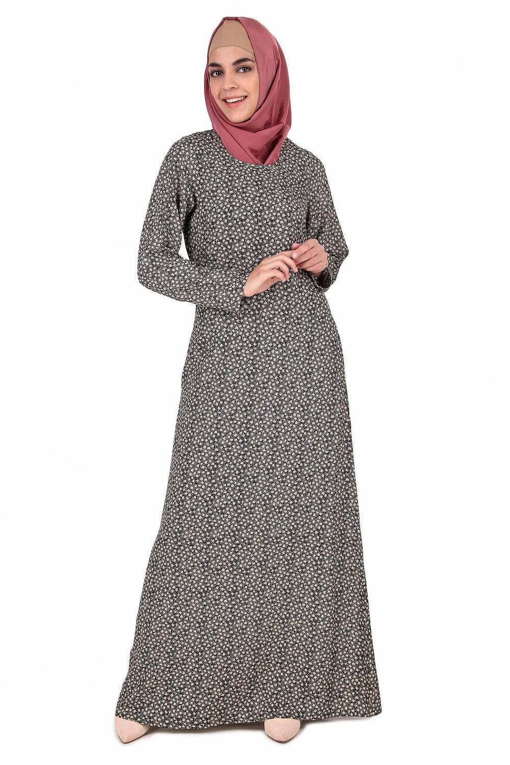 Printed Crepe Abaya AYP-327