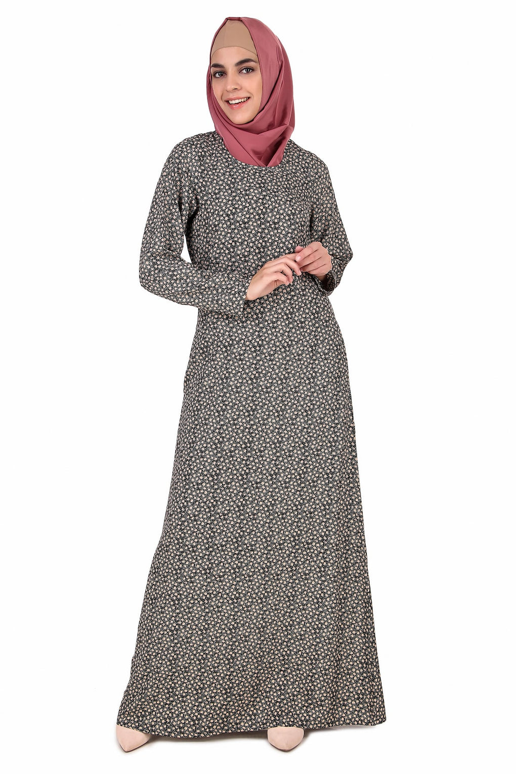 Printed Crepe Abaya AYP-327
