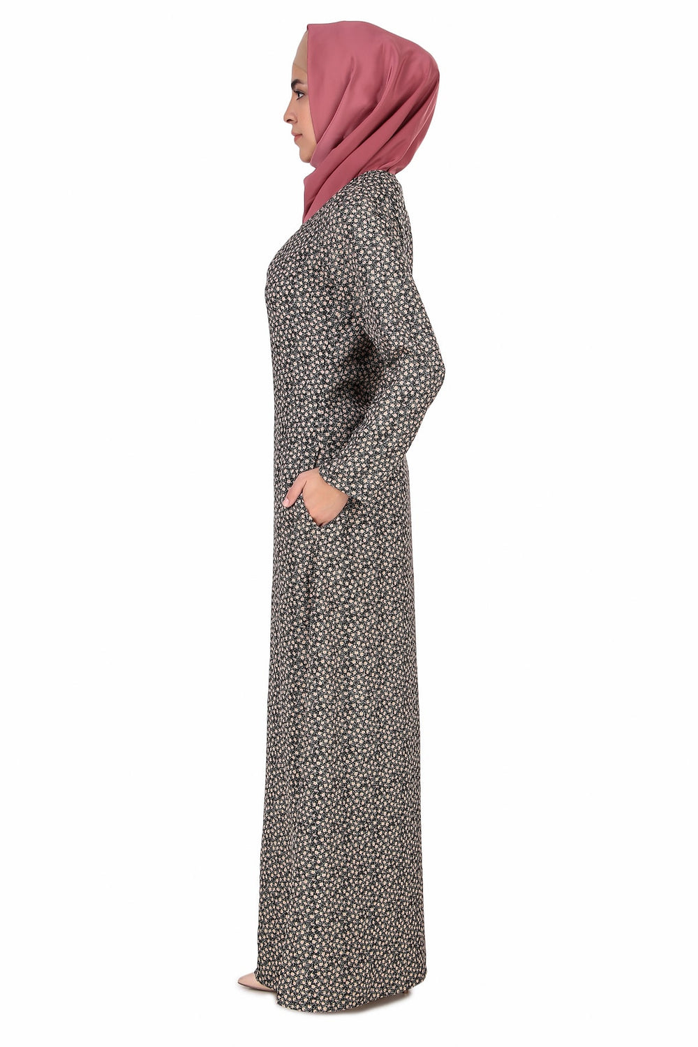 Printed Crepe Abaya AYP-327