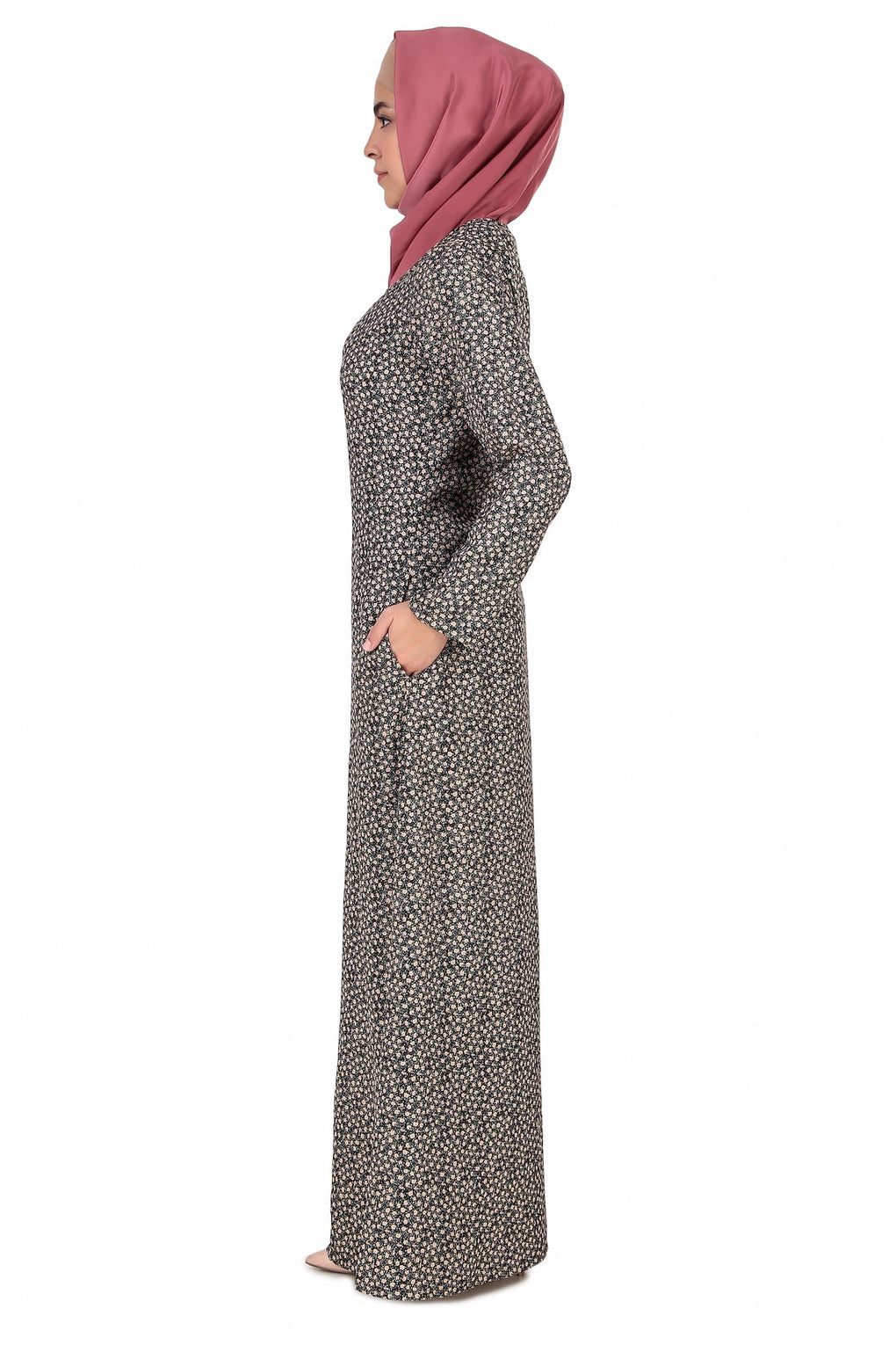 Printed Crepe Abaya AYP-327