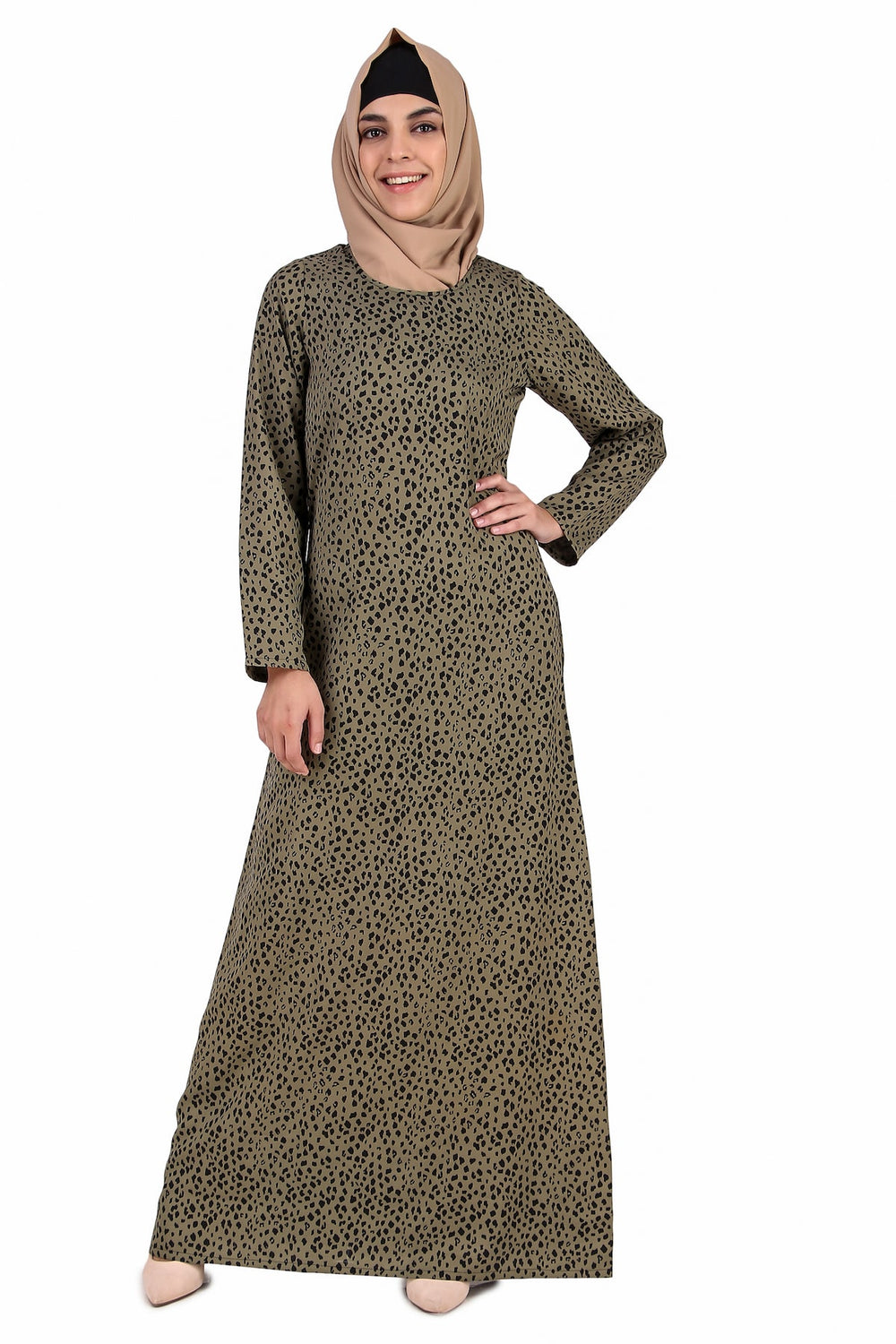 Printed Crepe Abaya AYP-333