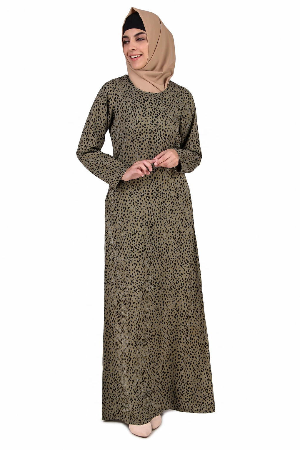 Printed Crepe Abaya AYP-333
