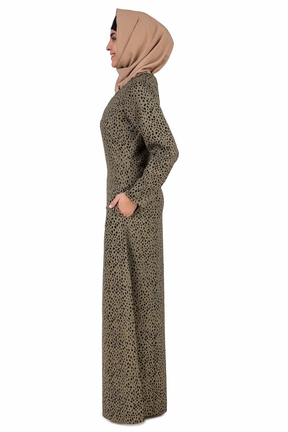 Printed Crepe Abaya AYP-333
