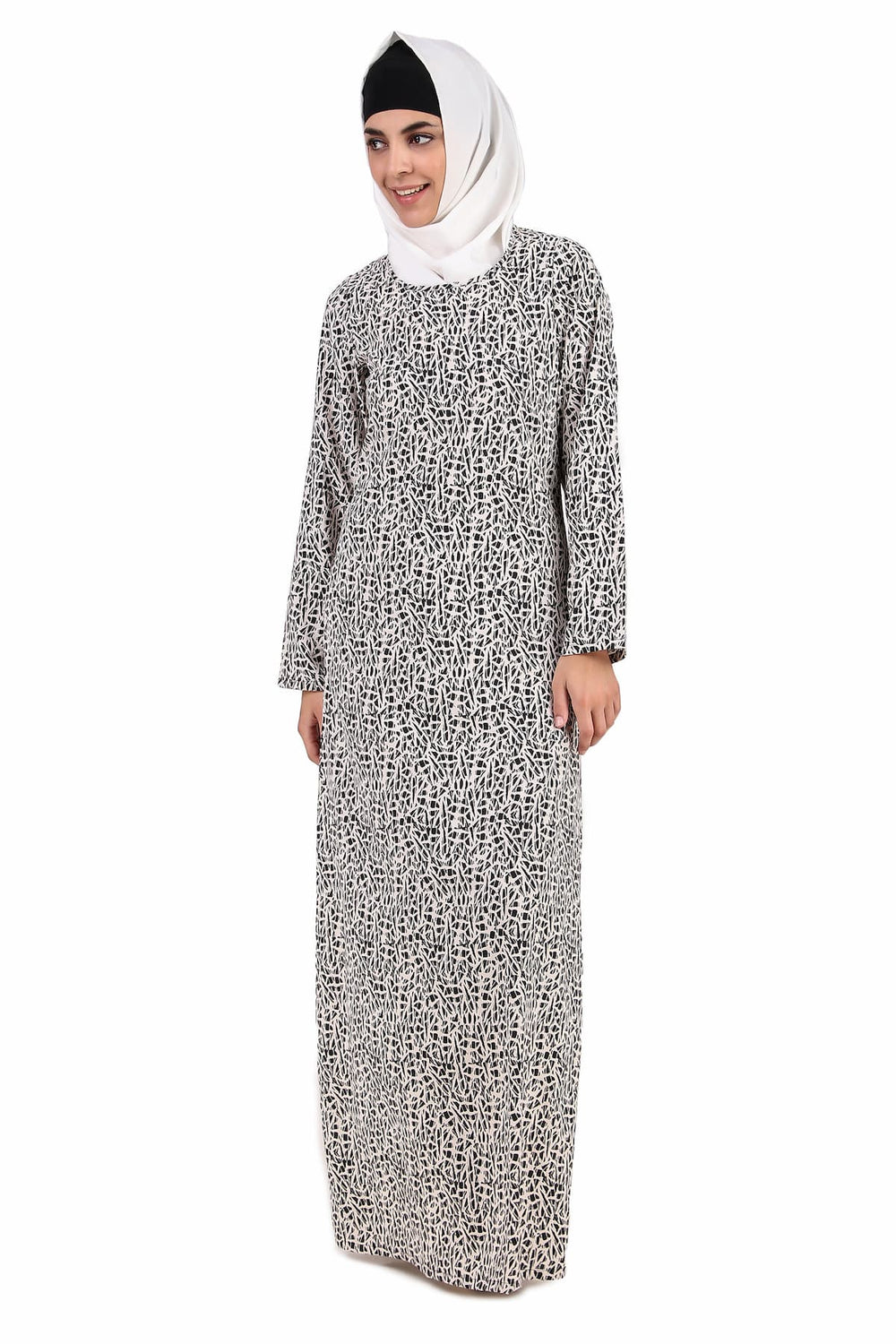 Printed Crepe Abaya AYP-344