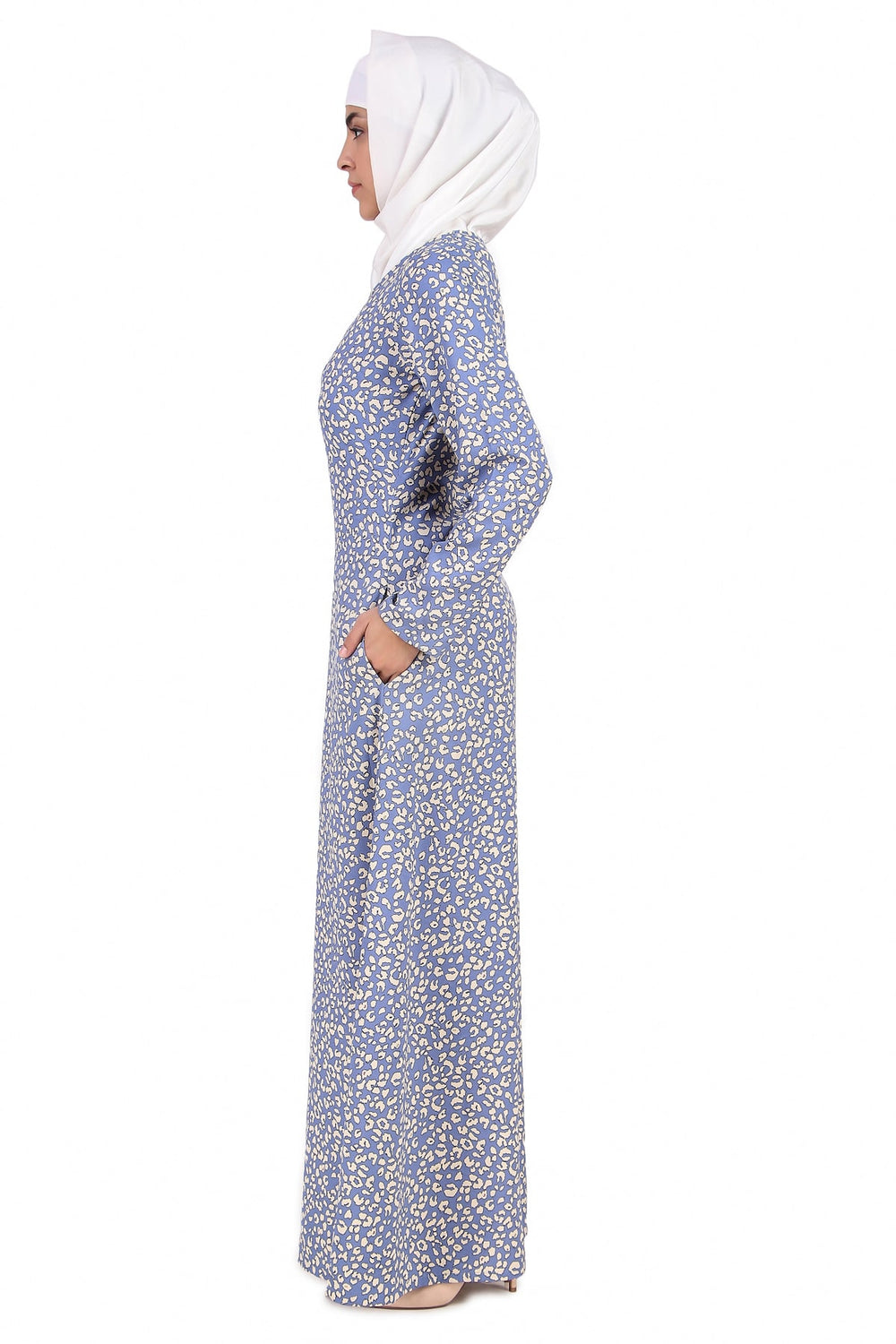Printed Crepe Abaya AYP-345